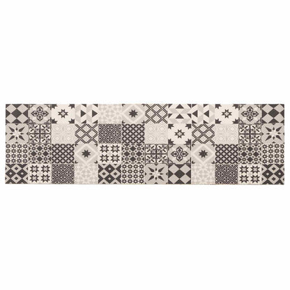 Keuken Vloerkleed grijze mozaïek 300 x 60 cm 100% Polyamide
