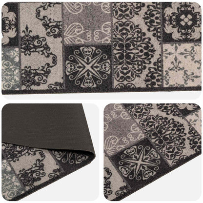 Keuken Vloerkleed zwarte mozaïek 150 x 45 cm 100% Polyamide