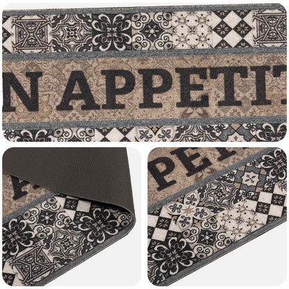 Keuken Vloerkleed Grijs bon appetit 150 x 45 cm 100% Polyamide
