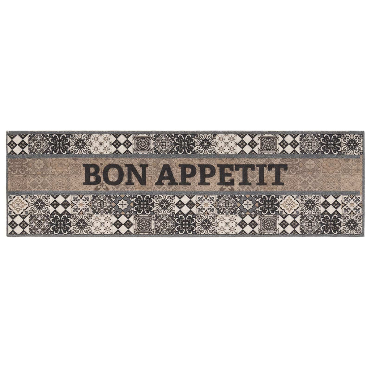 Keuken Vloerkleed Grijs bon appetit 150 x 45 cm 100% Polyamide