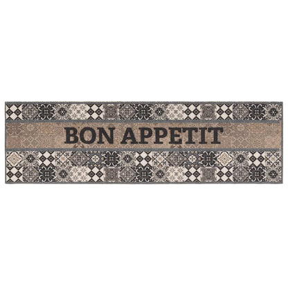 Keuken Vloerkleed Grijs bon appetit 180 x 60 cm 100% Polyamide