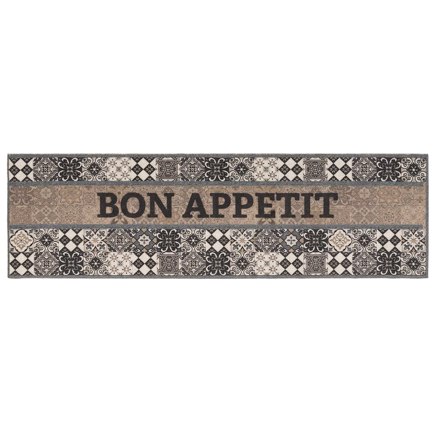 Keuken Vloerkleed Grijs bon appetit 180 x 60 cm 100% Polyamide