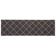 Keukenmat 150x45 cm antraciet geruit polyamide