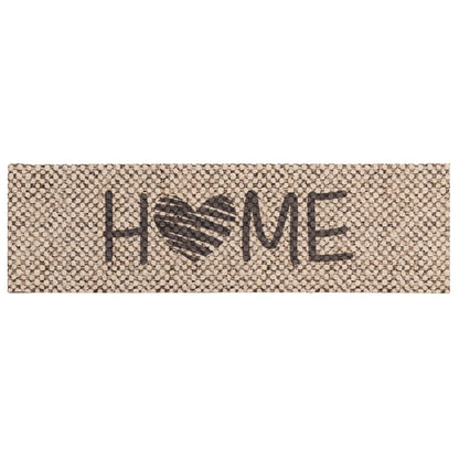 Keuken Vloerkleed Beige home 150 x 45 cm 100% Polyamide Wasbaar
