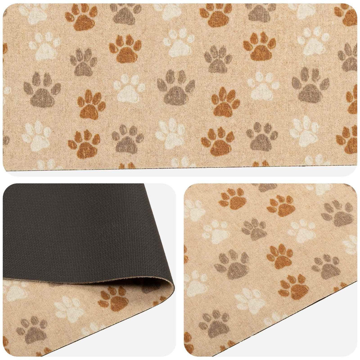 Keuken Vloerkleed Beige poten 150 x 45 cm 100% Polyamide