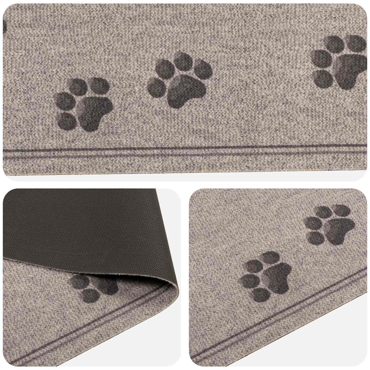 Keuken Vloerkleed Grijze pootjes 300 x 60 cm 100% Polyamide