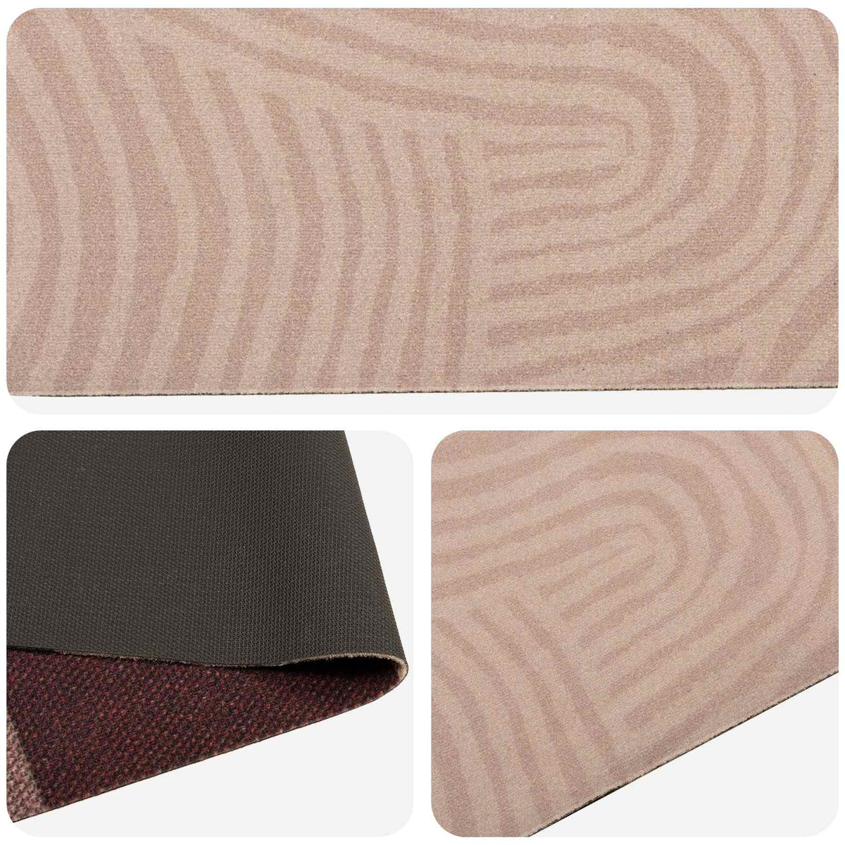 Keuken Vloerkleed taupe Scandinavisch 180 x 60 cm