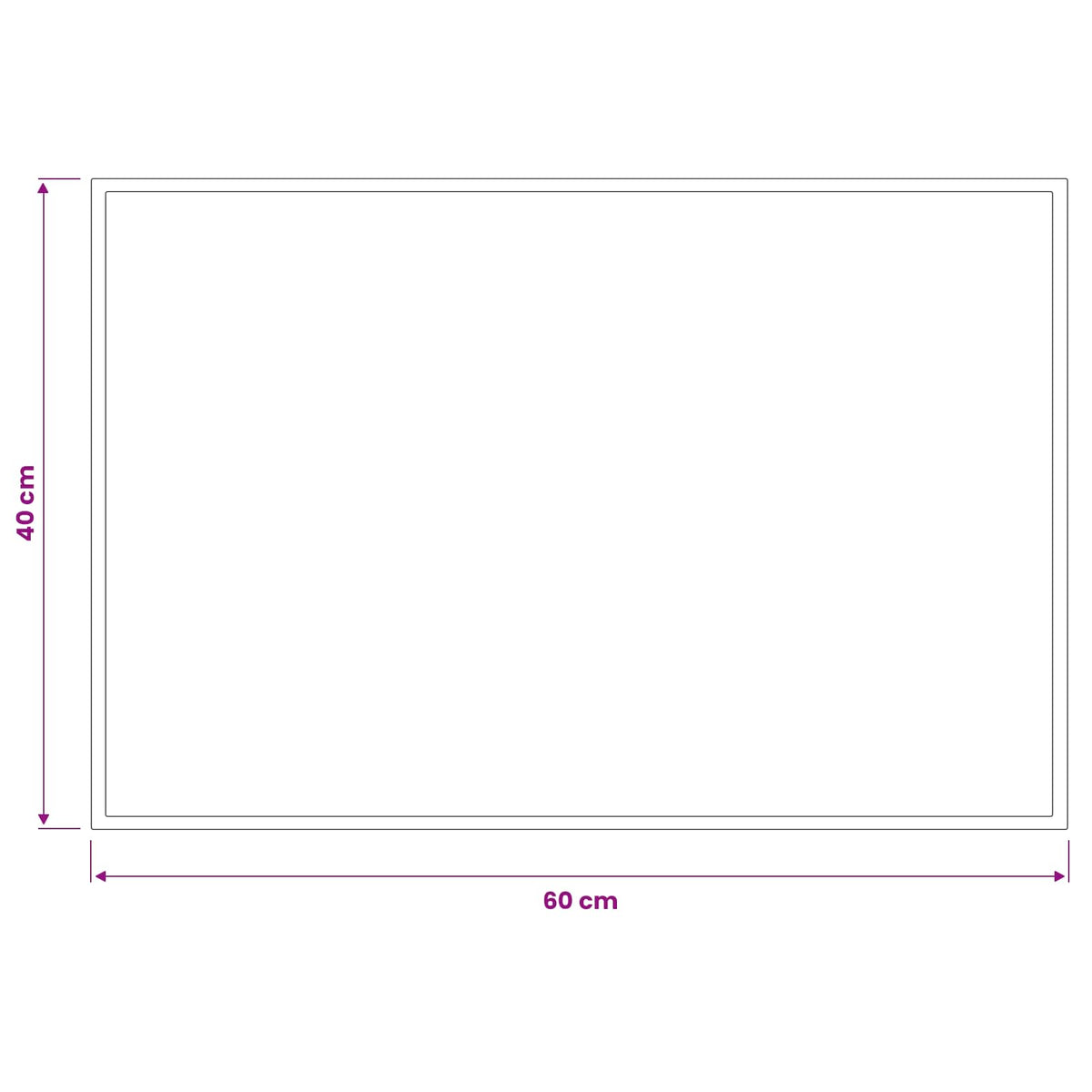 Deurmat Lichtgrijs 60 x 40 cm 100% Polyamide