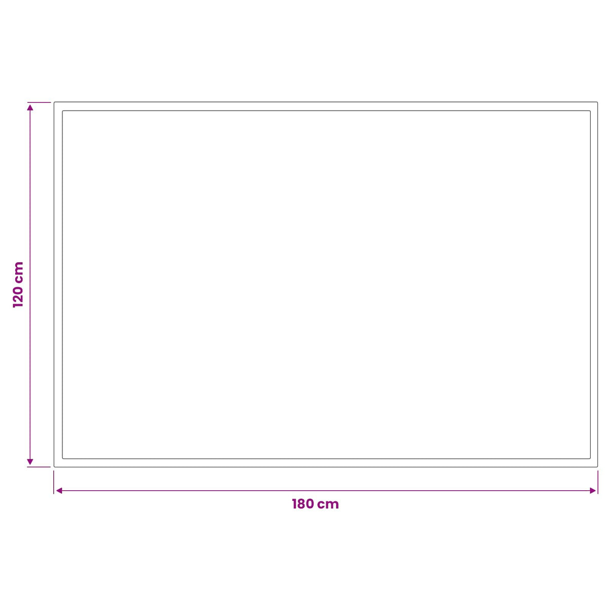 Deurmat Lichtgrijs 180 x 120 cm 100% Polyamide