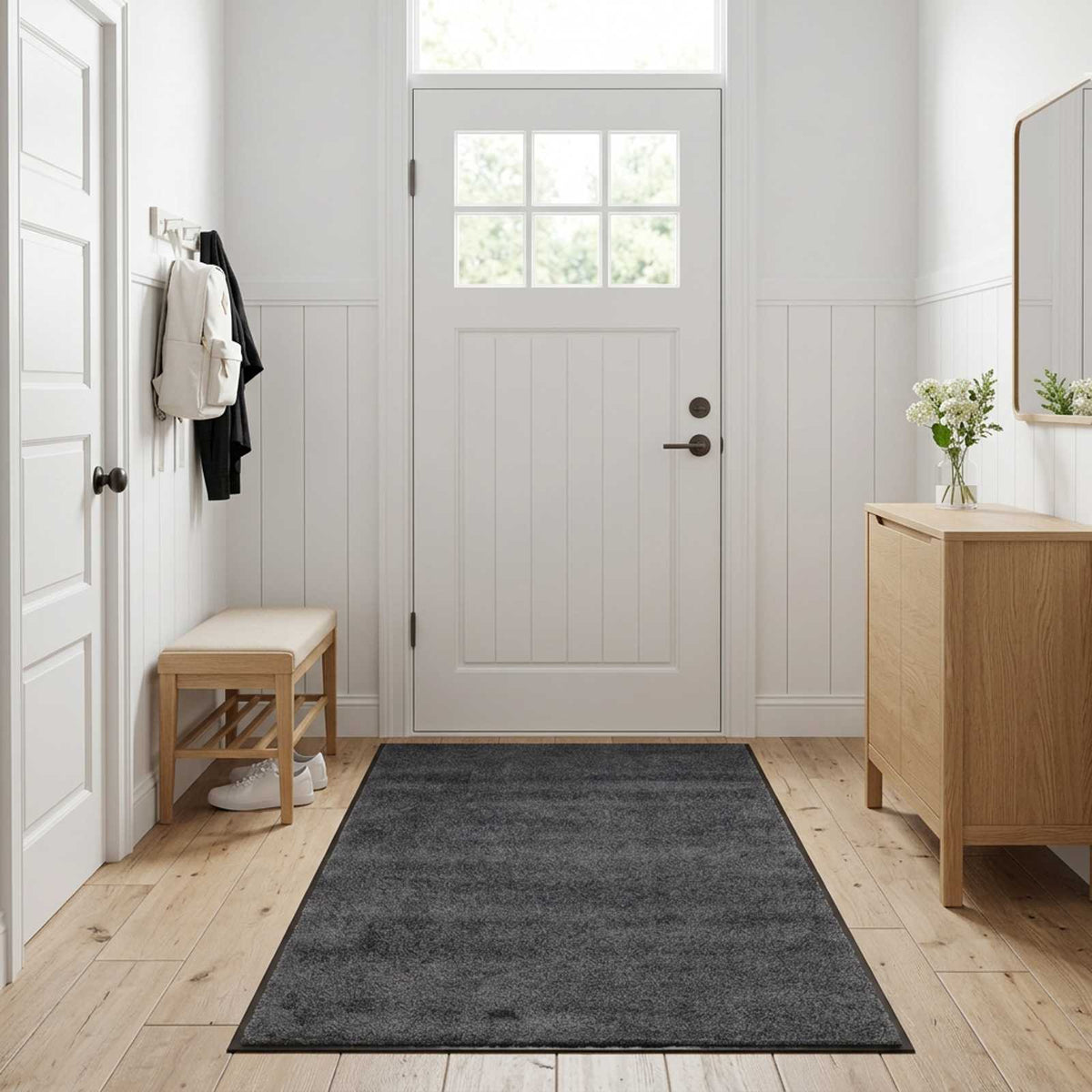 Deurmat Lichtgrijs 400 x 120 cm 100% Polyamide