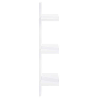 Wandplank Wit 30 x 13.5 x 64.5 cm Bewerkt hout