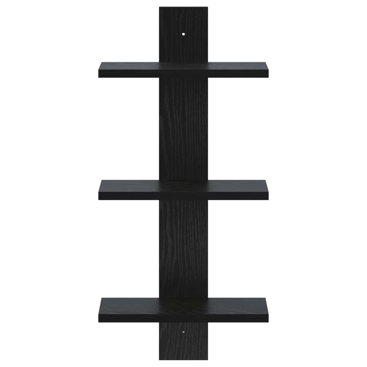 Wandplank Zwart eiken 30 x 13.5 x 64.5 cm Bewerkt hout