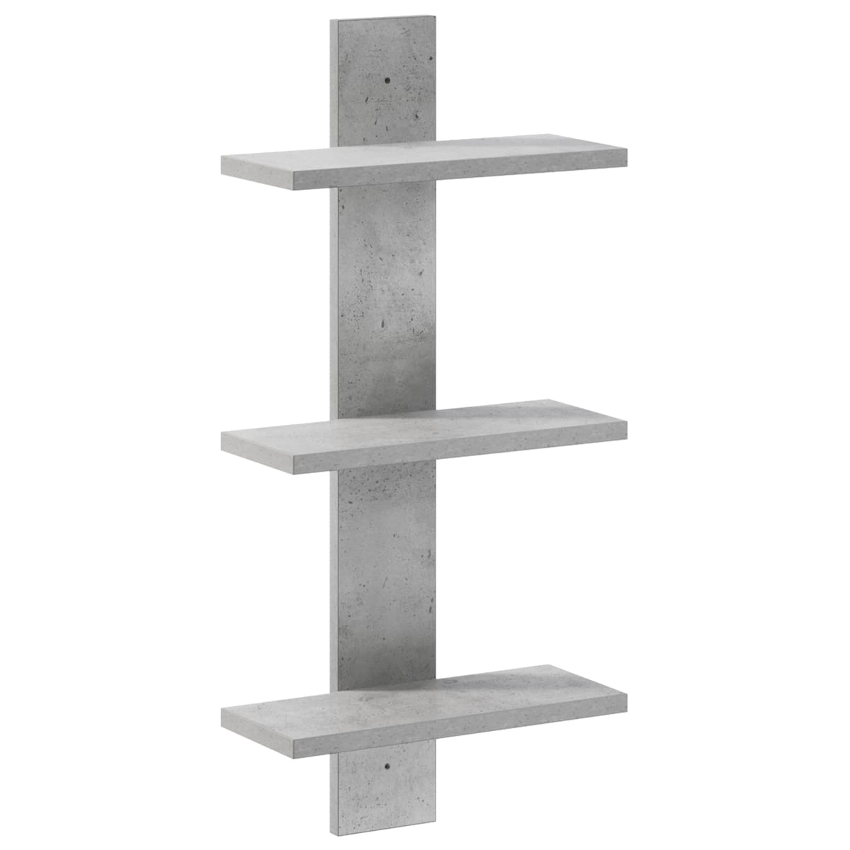 Wandplank Betongrijs 30 x 13.5 x 64.5 cm Bewerkt hout