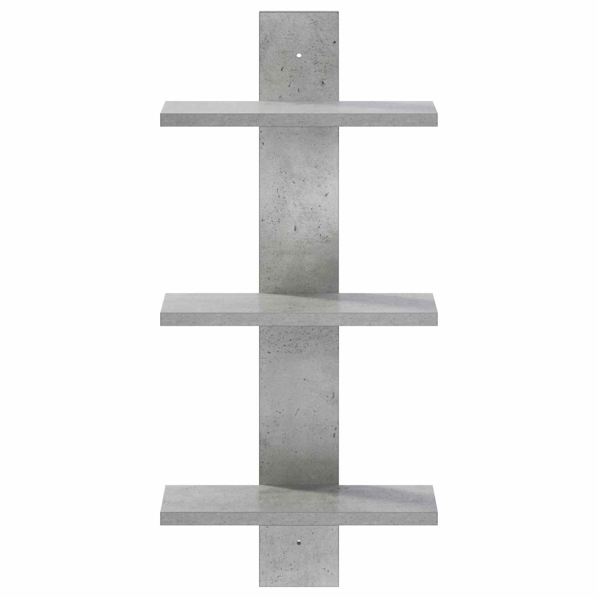 Wandplank Betongrijs 30 x 13.5 x 64.5 cm Bewerkt hout