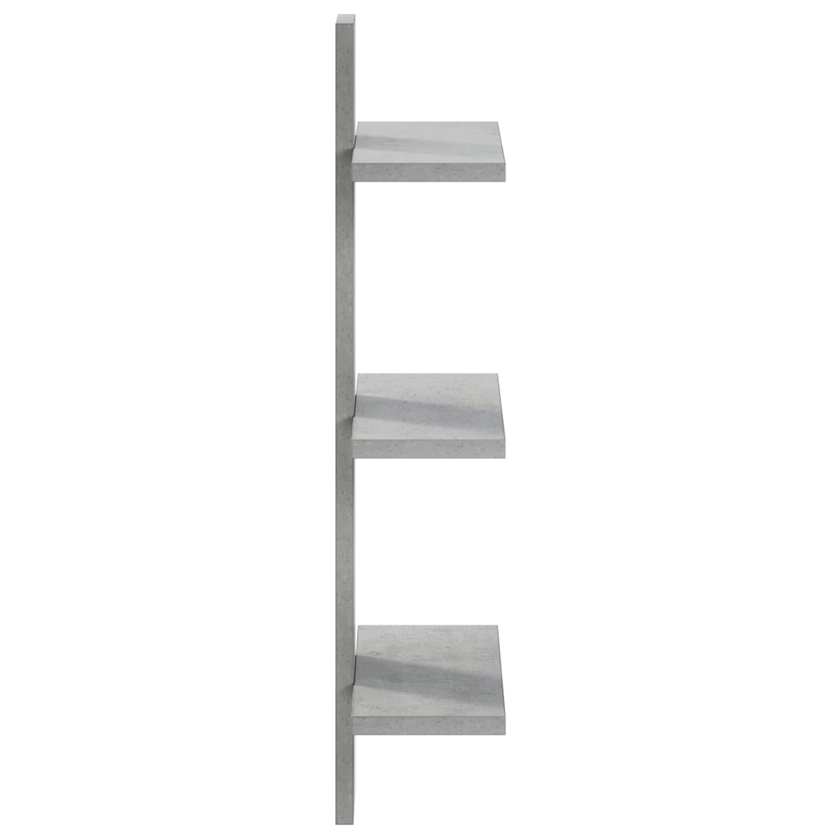 Wandplank Betongrijs 30 x 13.5 x 64.5 cm Bewerkt hout