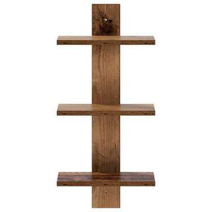 Wandplank Oud hout 30 x 13,5 x 64,5 cm Bewerkt hout