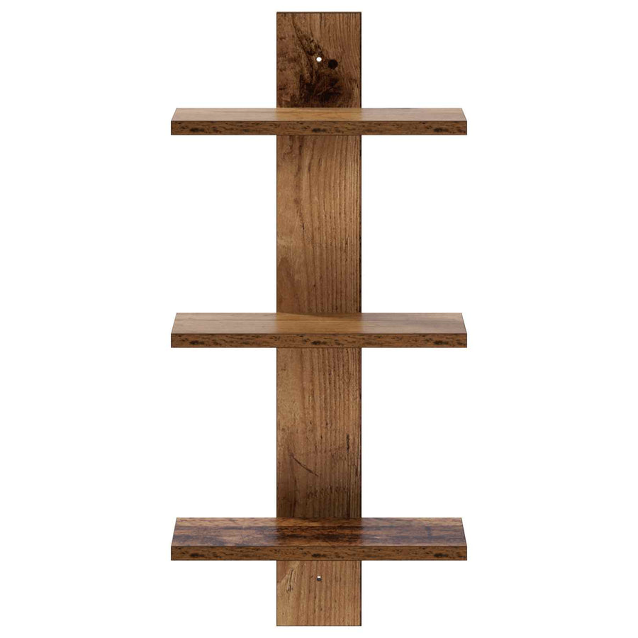 Wandplank Oud hout 30 x 13,5 x 64,5 cm Bewerkt hout