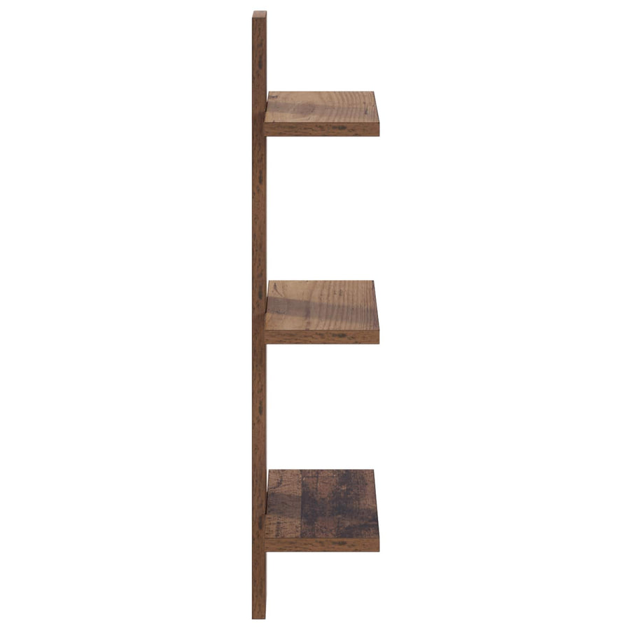 Wandplank Oud hout 30 x 13,5 x 64,5 cm Bewerkt hout