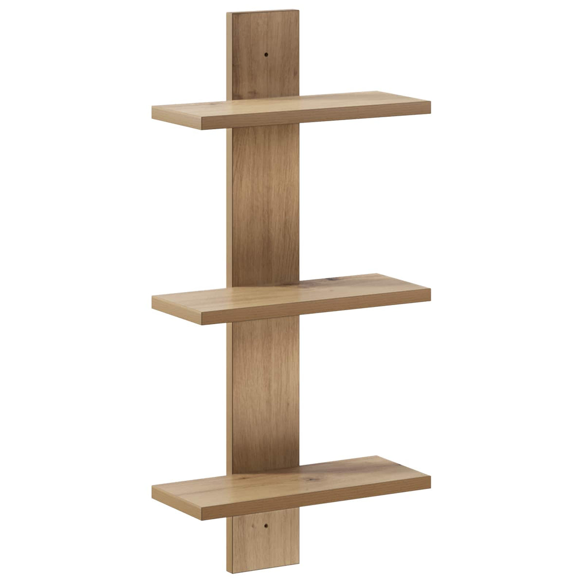 Wandplank Artisanaal eiken 30 x 13.5 x 64.5 cm Bewerkt hout