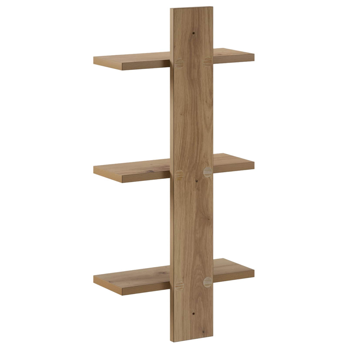 Wandplank Artisanaal eiken 30 x 13.5 x 64.5 cm Bewerkt hout