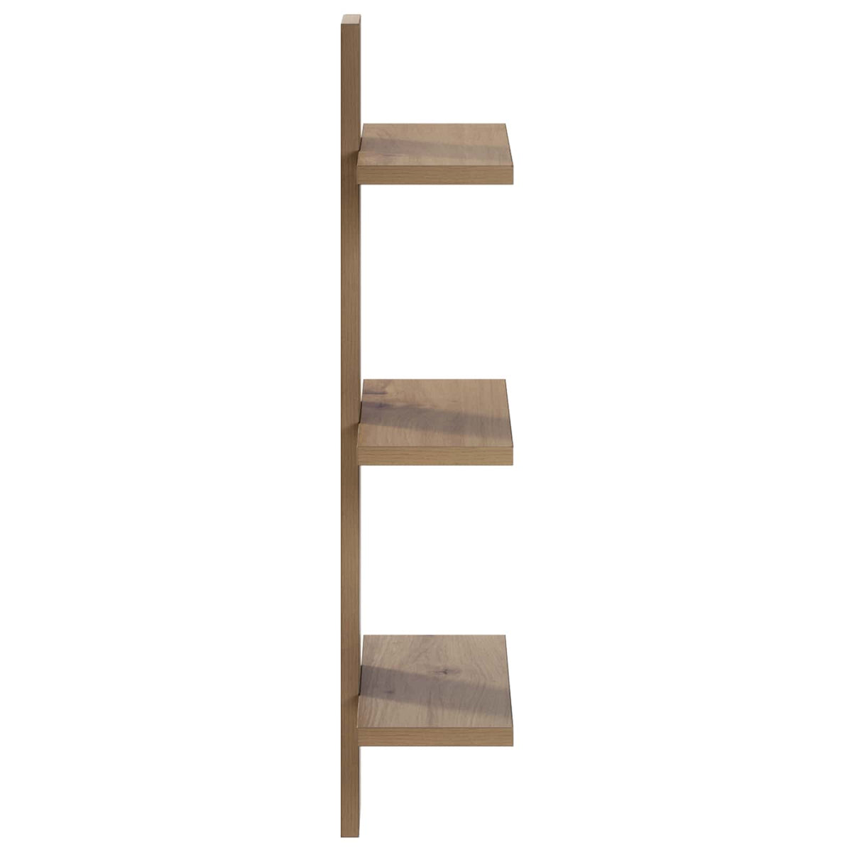 Wandplank Artisanaal eiken 30 x 13.5 x 64.5 cm Bewerkt hout