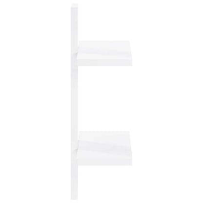 Wandplank Wit 30 x 13,5 x 43 cm Bewerkt hout