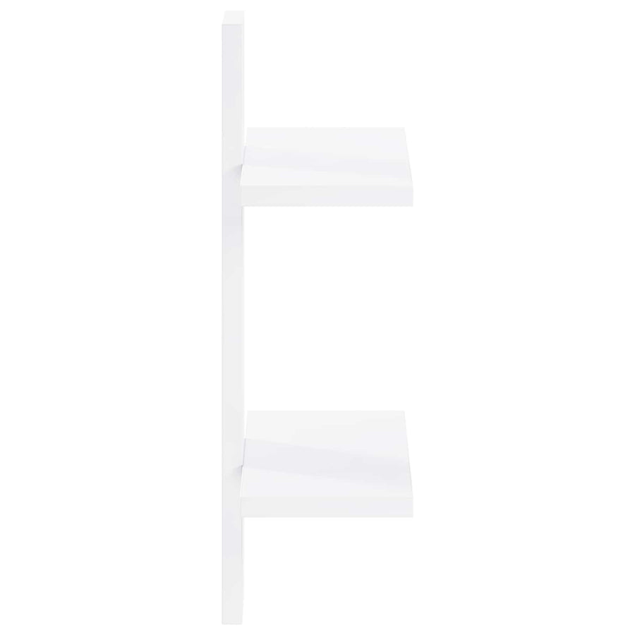 Wandplank Wit 30 x 13,5 x 43 cm Bewerkt hout