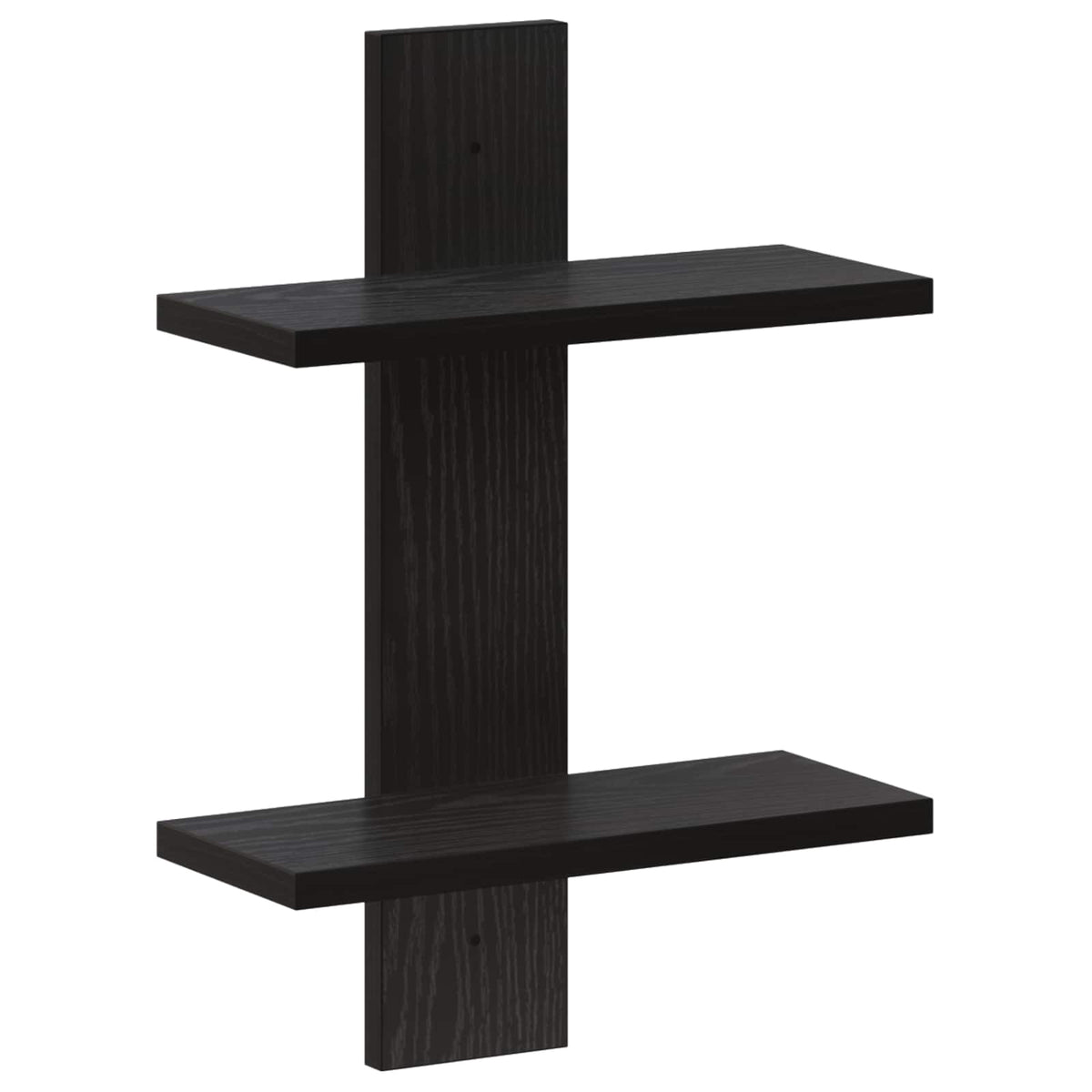 Wandplank Zwart eiken 30 x 13,5 x 43 cm Bewerkt hout