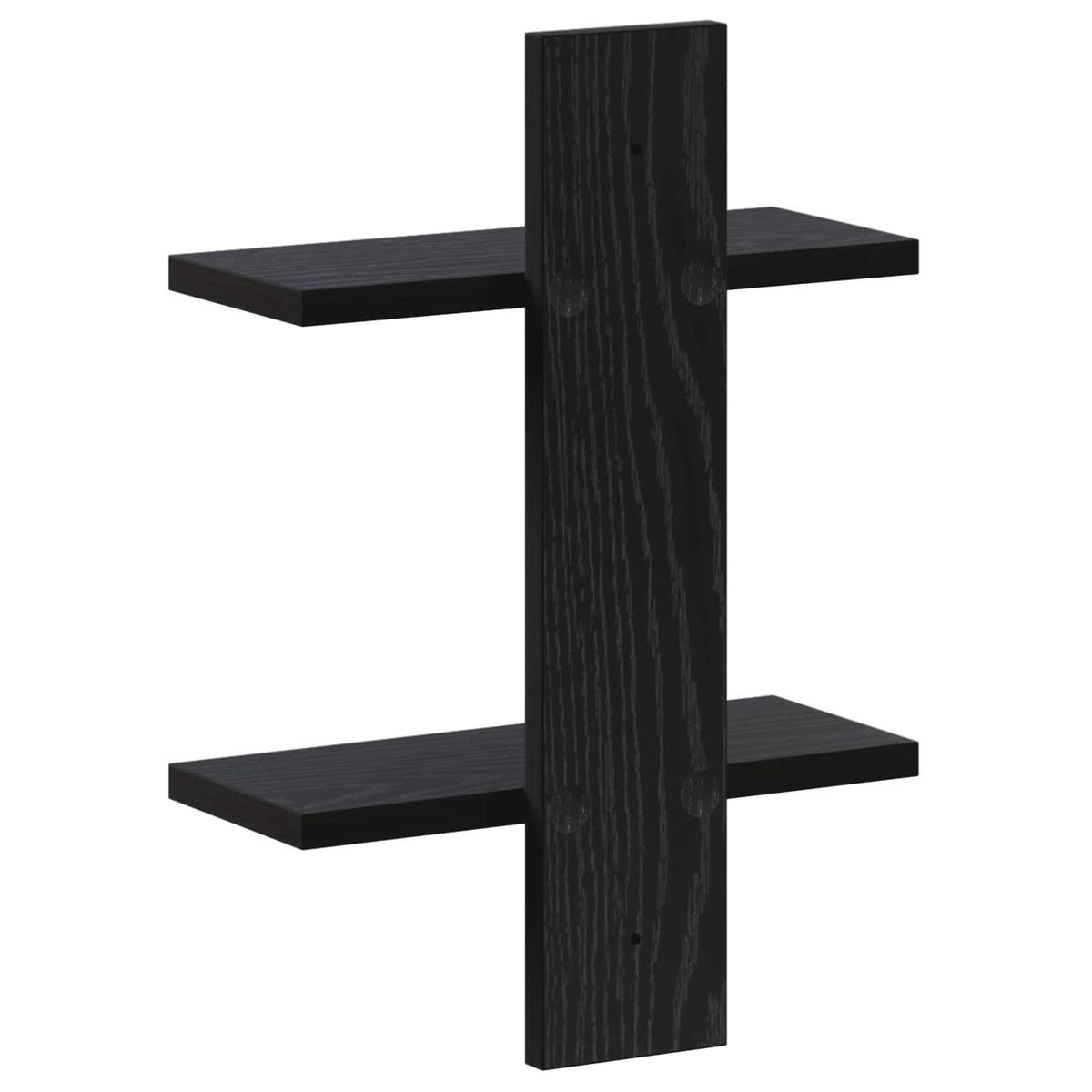 Wandplank Zwart eiken 30 x 13,5 x 43 cm Bewerkt hout