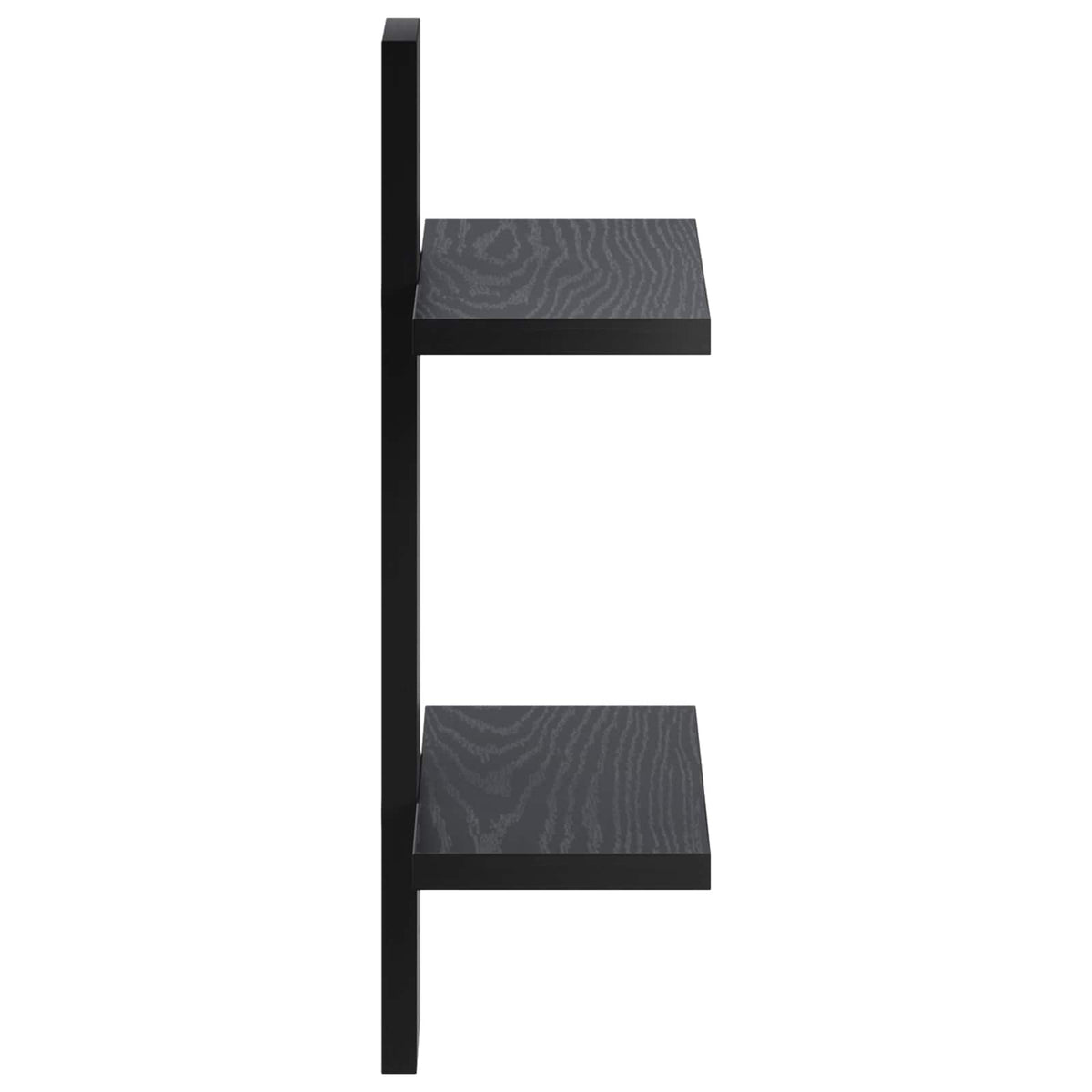 Wandplank Zwart eiken 30 x 13,5 x 43 cm Bewerkt hout
