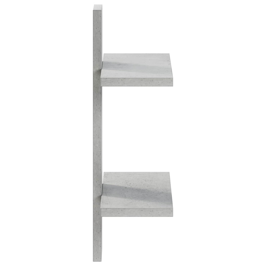Wandplank Betongrijs 30 x 13,5 x 43 cm Bewerkt hout