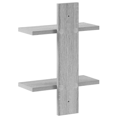 Wandplank Grijs Sonoma 30 x 13.5 x 43 cm Bewerkt hout