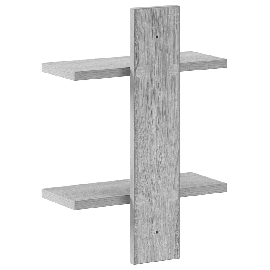 Wandplank Grijs Sonoma 30 x 13.5 x 43 cm Bewerkt hout