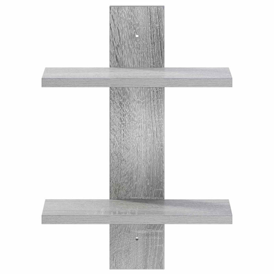 Wandplank Grijs Sonoma 30 x 13.5 x 43 cm Bewerkt hout