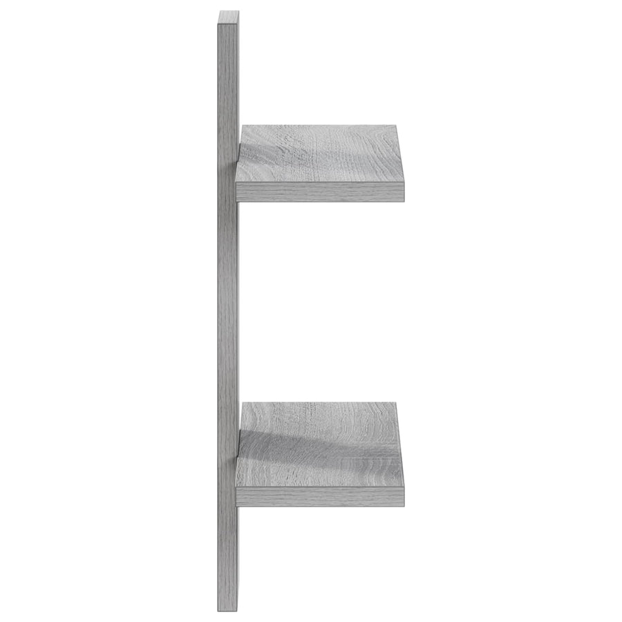 Wandplank Grijs Sonoma 30 x 13.5 x 43 cm Bewerkt hout