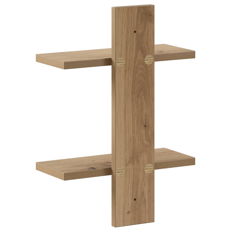 Wandplank Artisan eiken 30 x 13.5 x 43 cm Bewerkt hout