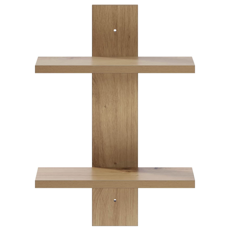 Wandplank Artisan eiken 30 x 13.5 x 43 cm Bewerkt hout