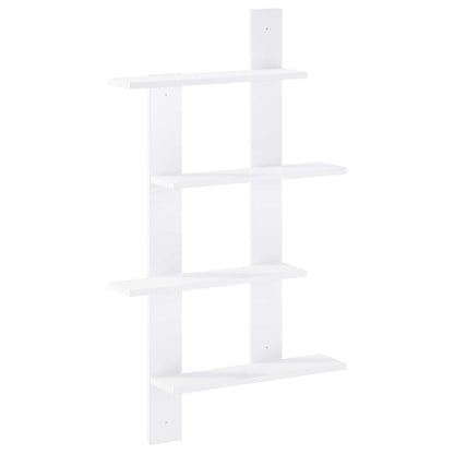 Wandplank Wit 61 x 13,5 x 105 cm Bewerkt hout