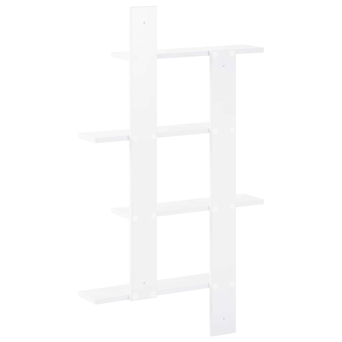 Wandplank Wit 61 x 13,5 x 105 cm Bewerkt hout