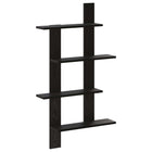 Wandplank zwart eiken 61x13,5x105 cm