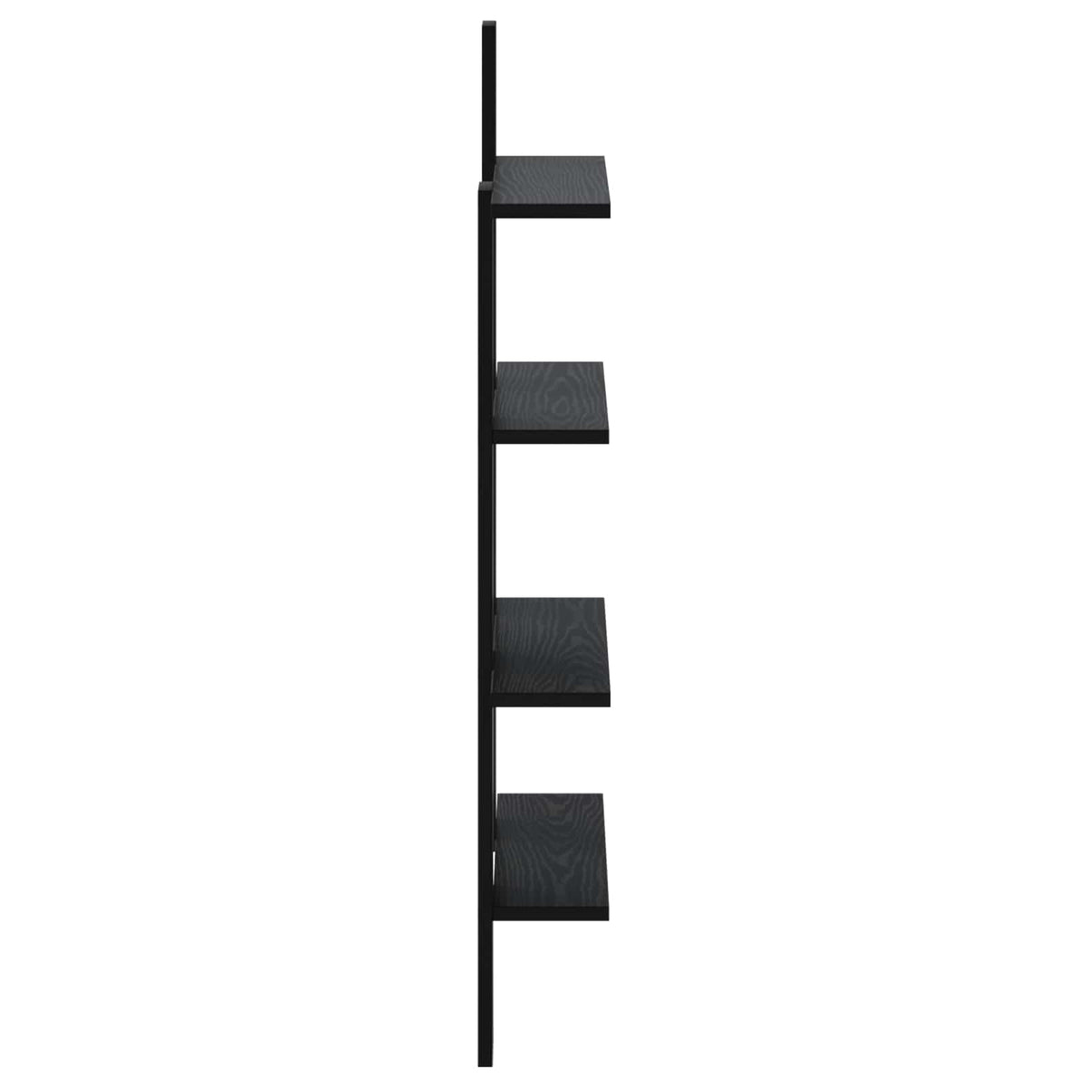 Wandplank Zwart eiken 61 x 13,5 x 105 cm Bewerkt hout