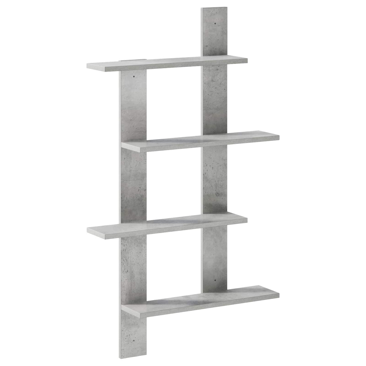 Wandplank Betongrijs 61 x 13,5 x 105 cm Bewerkt hout