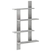 Wandplank 61x13,5x105 cm bewerkt hout betongrijs