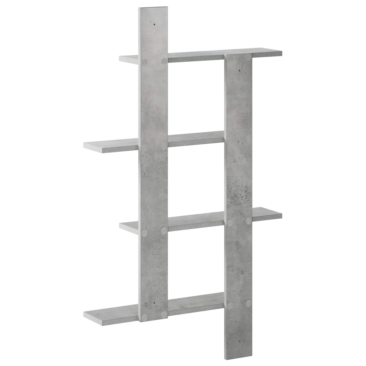 Wandplank Betongrijs 61 x 13,5 x 105 cm Bewerkt hout