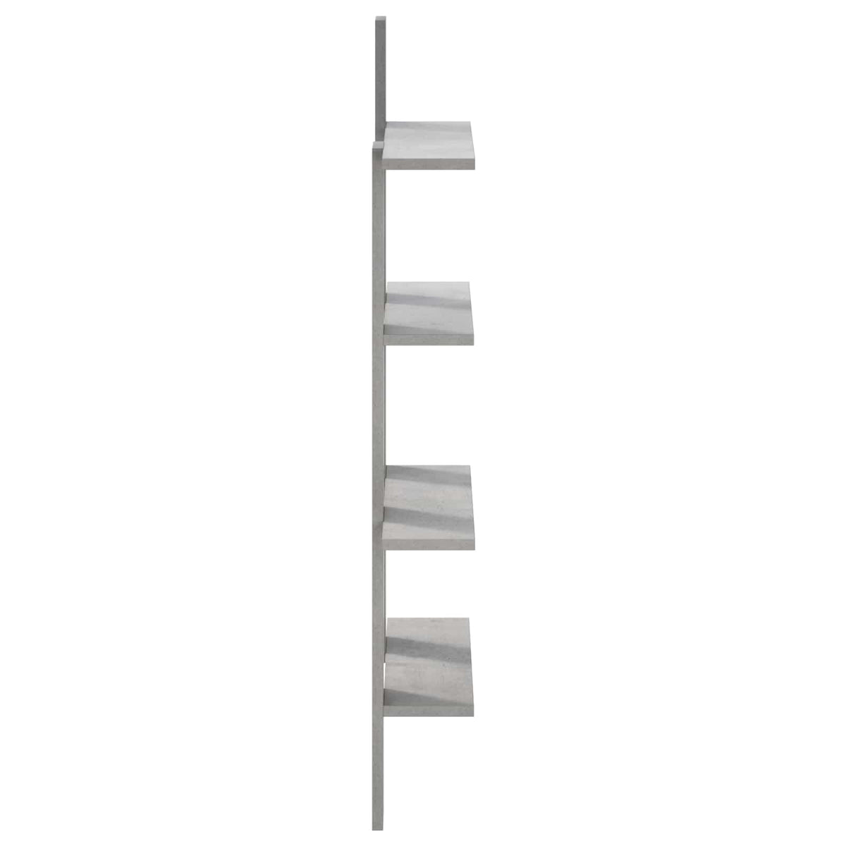 Wandplank Betongrijs 61 x 13,5 x 105 cm Bewerkt hout