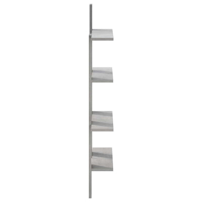 Wandplank Betongrijs 61 x 13,5 x 105 cm Bewerkt hout