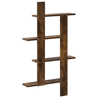 Wandplank Gerookt eiken 61 x 13,5 x 105 cm Bewerkt hout