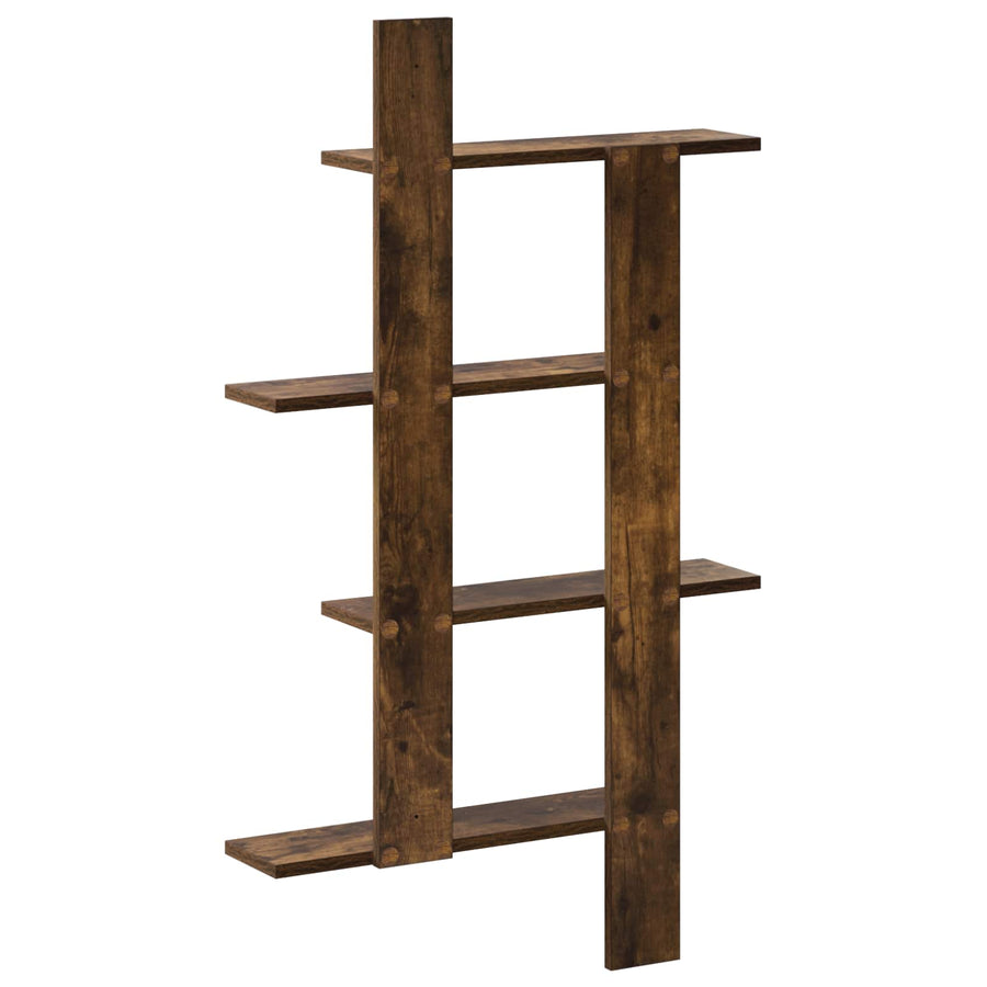 Wandplank Gerookt eiken 61 x 13,5 x 105 cm Bewerkt hout