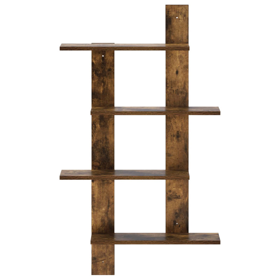 Wandplank Gerookt eiken 61 x 13,5 x 105 cm Bewerkt hout