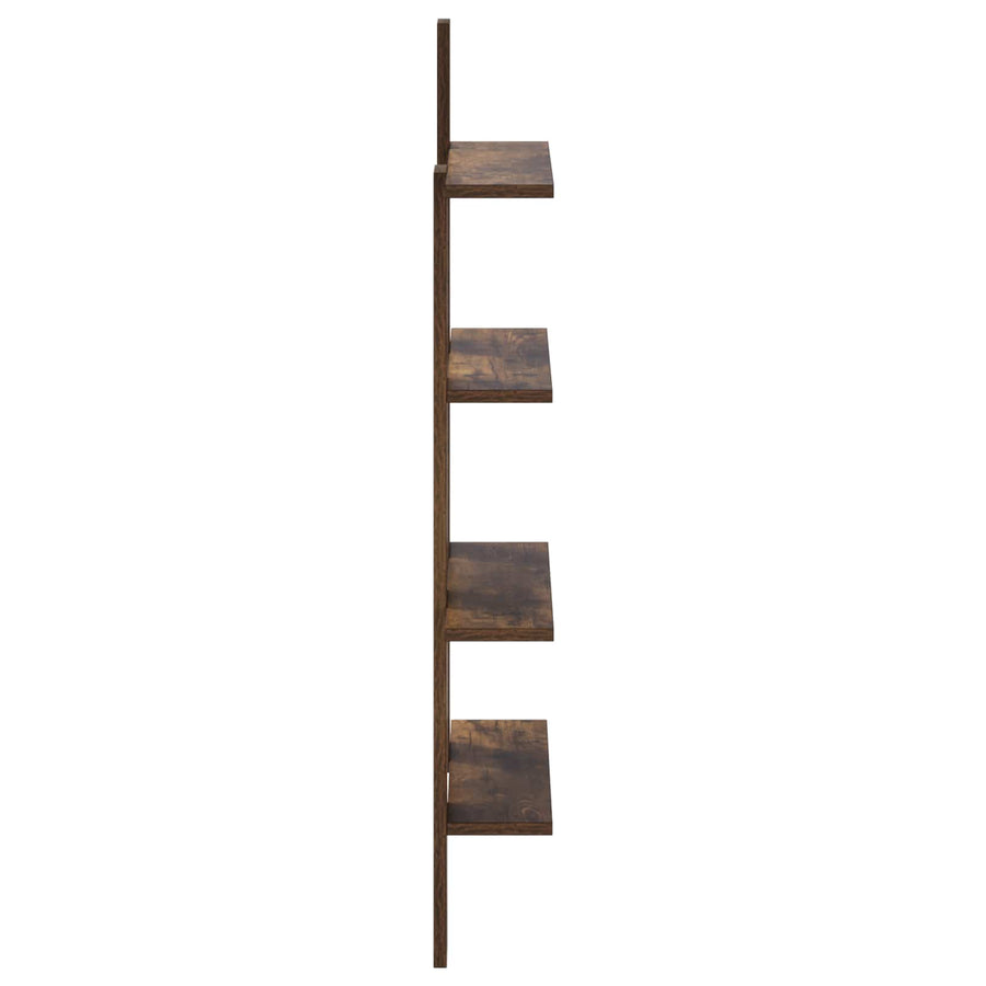 Wandplank Gerookt eiken 61 x 13,5 x 105 cm Bewerkt hout